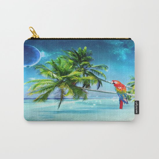 Parrot in the beach Carry-All Pouch