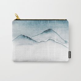 Blue Melancholic Mountains Carry-All Pouch