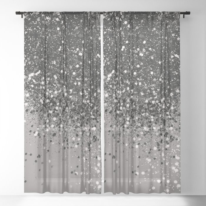 Silver Gray Glitter #1 #shiny #decor #art #society6 Sheer Curtain by  Anita&#39;s &amp; Bella&#39;s Art | Society6