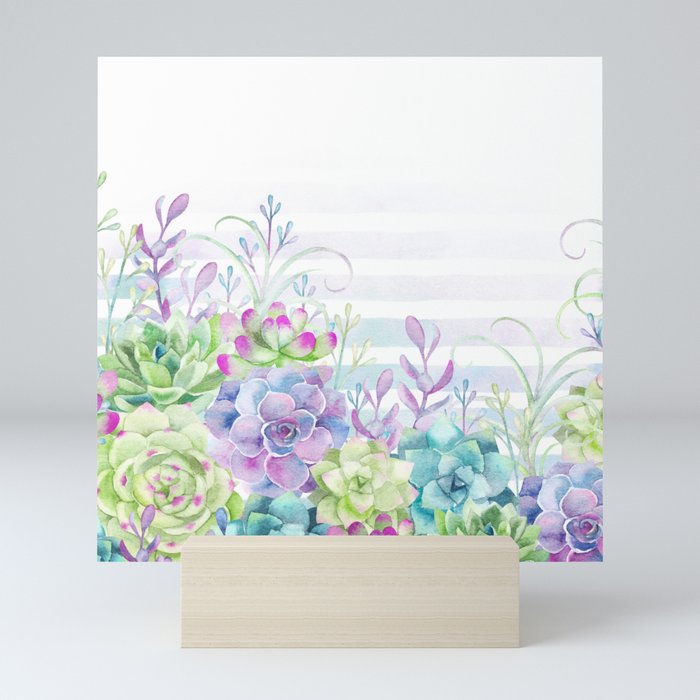 Summer Succulents Mini Art Print