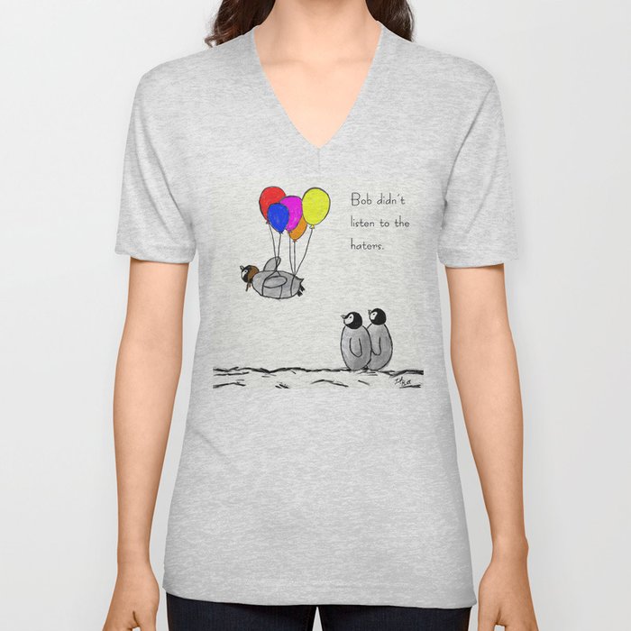 To be a Flying Penguin V Neck T Shirt