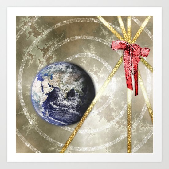 Cosmic Four of Wands Art Print