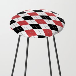 Red Gray White Abstract Diagonal Stripe Line Pattern Pairs Coloro Luscious Red 010-46-36 Trends 2023 Counter Stool