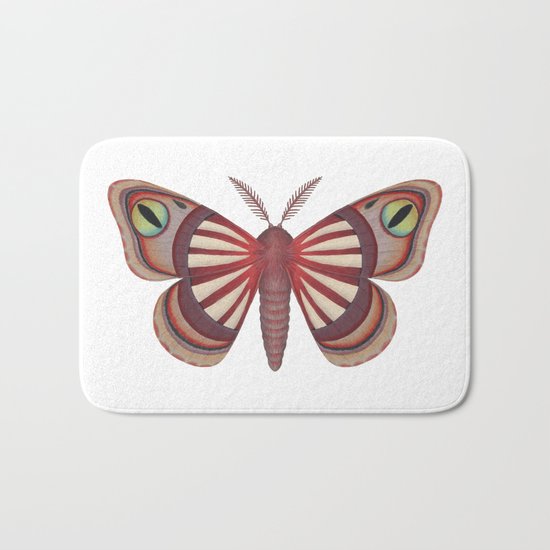 demon (made up moth) Bath Mat