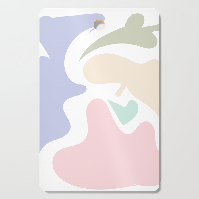 31 Abstract Shapes Pastel Background 220729 Valourine Design Cutting Board