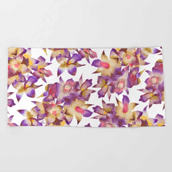 Vintage Floral Beach Towel