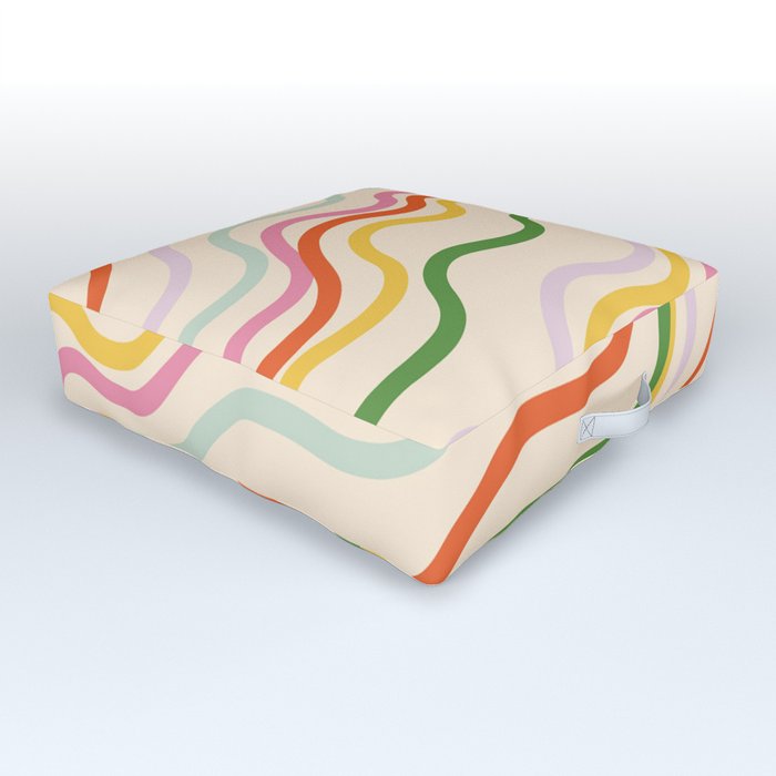 Candy lines Outdoor Floor Cushion