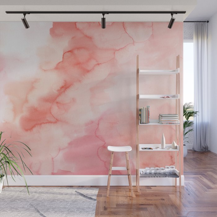 Warm pink waters Wall Mural
