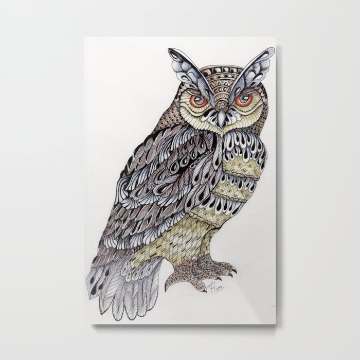 Owl Majestic Metal Print
