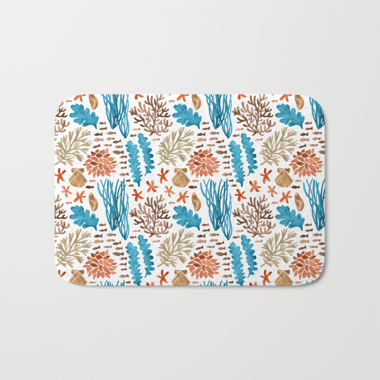 teal bath mat