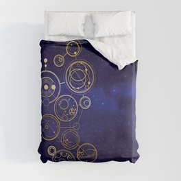 Gallifrey Gold Space Geometry Duvet Cover