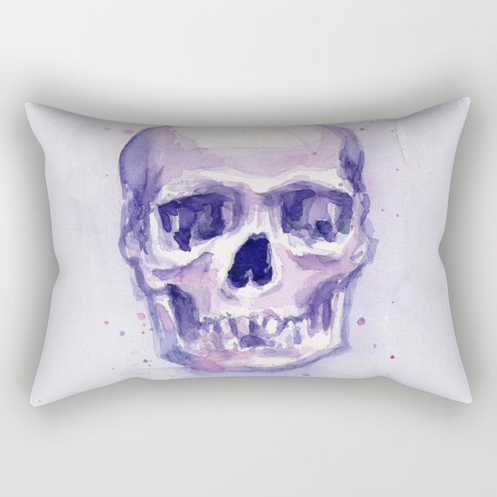Skull Watercolor Skulls Rectangular Pillow