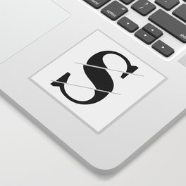 "Sliced Collection" - Minimal Letter S Print Sticker
