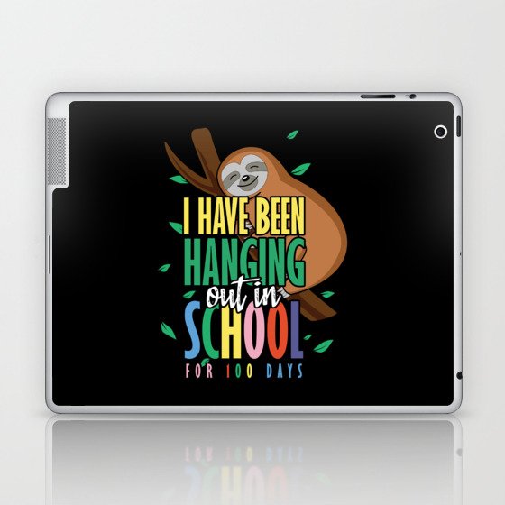 Days Of School 100th Day 100 Hanging Sloth Laptop & iPad Skin
