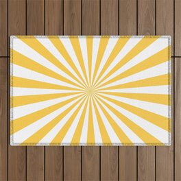 Starburst (Orange & White Pattern) Outdoor Rug