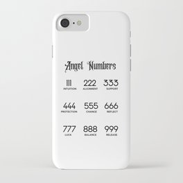 Angel numbers iPhone Case