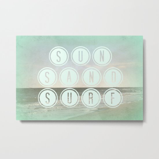 Sun, Sand, Surf II Metal Print