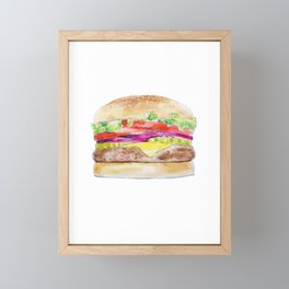 Hamburger Cheeseburger Burger Framed Mini Art Print
