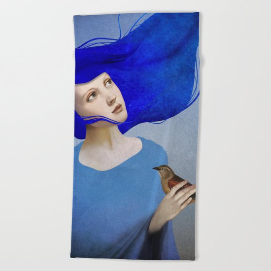 Night Bird Beach Towel