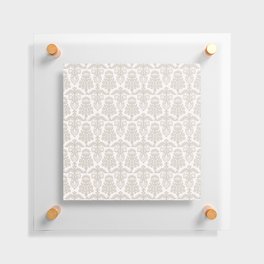 Strawberry Chandelier Pattern 548 Beige and Linen White Floating Acrylic Print