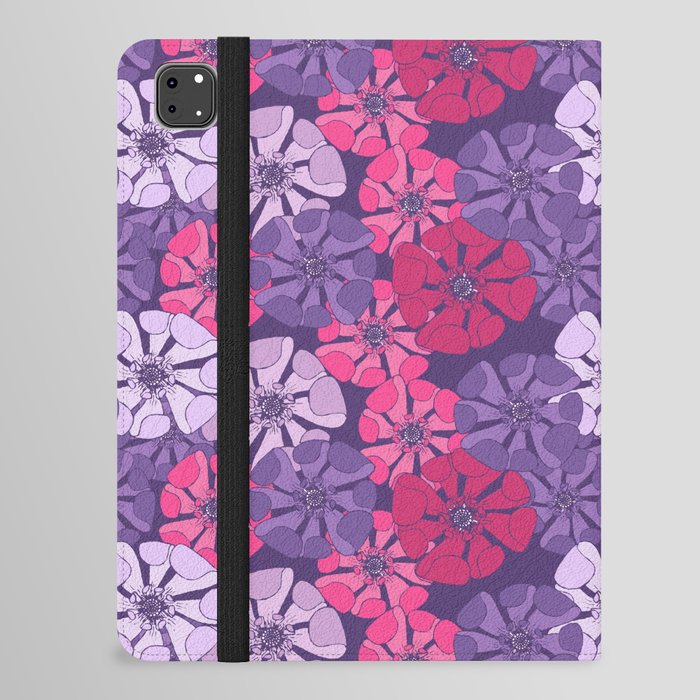 purple and pink poppy floral arrangements iPad Folio Case