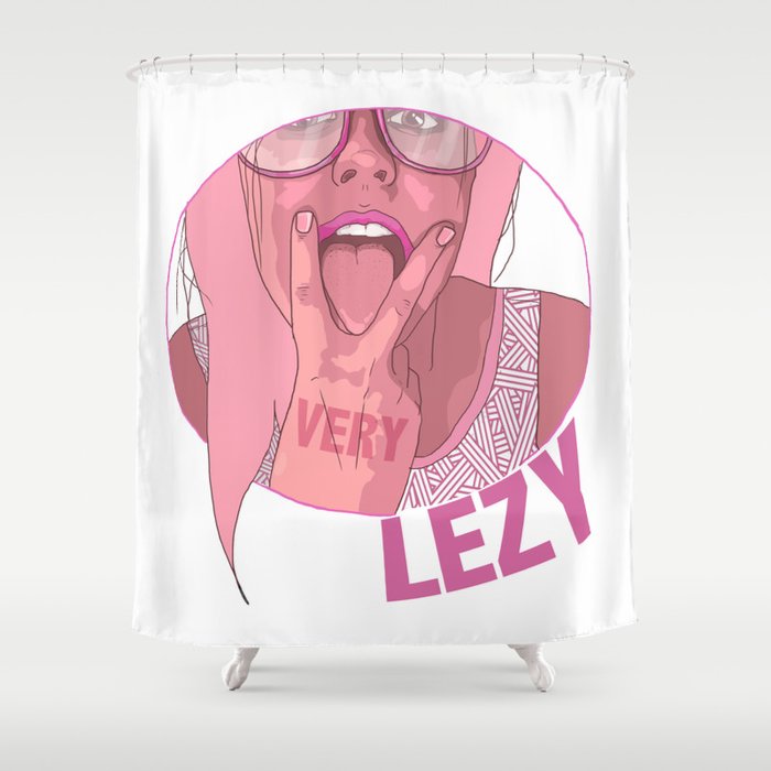 very lezy Shower Curtain