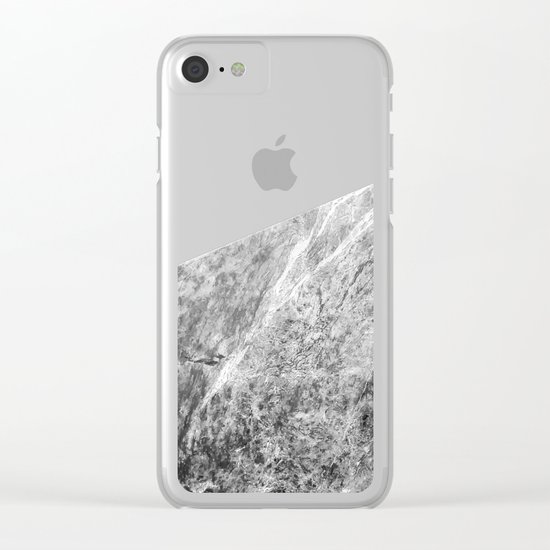 Wooden Marble Clear iPhone Case