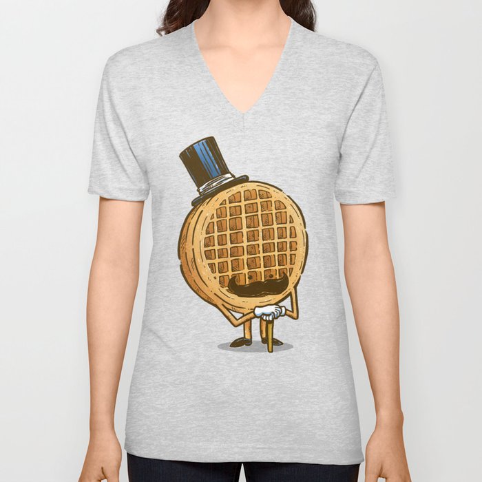 The Fancy Waffle V Neck T Shirt