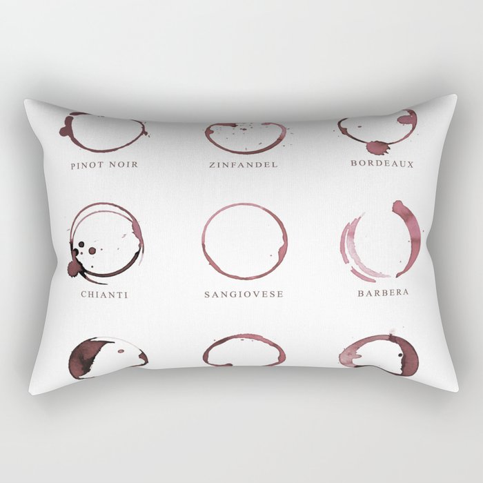 Red Wine Stains Rectangular Pillow