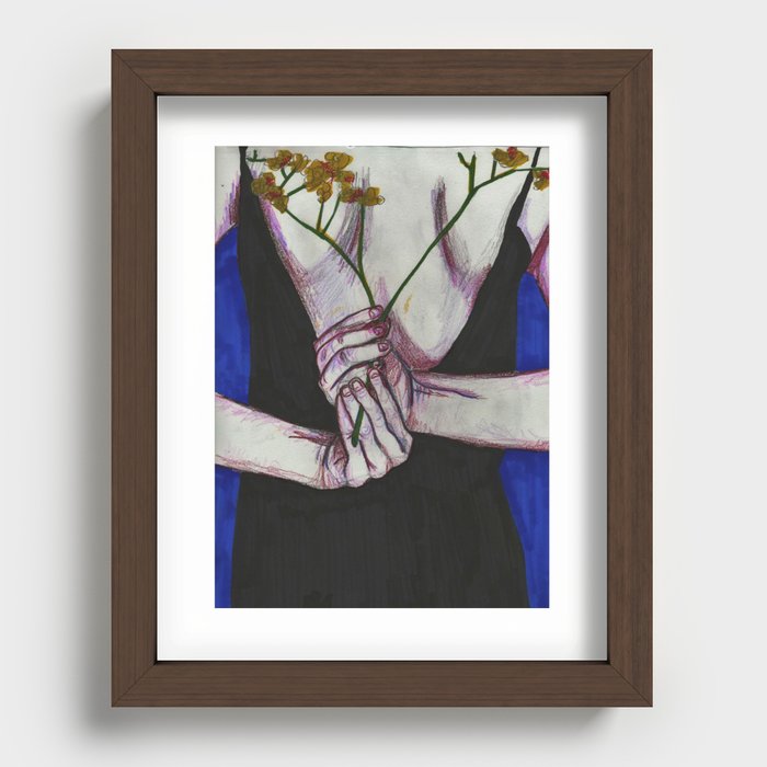 Flowers Behind Your Back Recessed Framed Print