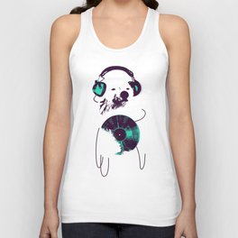 Record Bear Unisex Tank Top