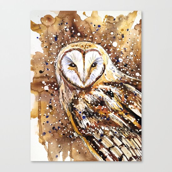 winter's owl Canvas Print