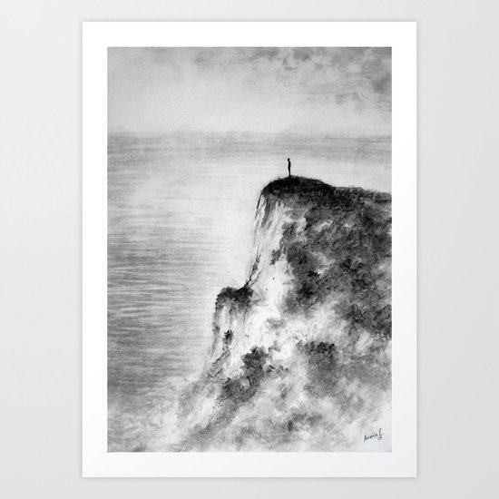 At the edge Art Print
