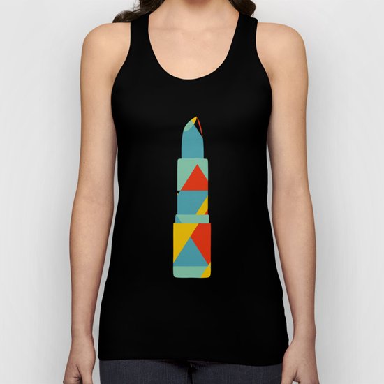 Lipstick Hues on Black Unisex Tank Top