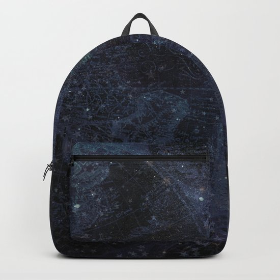 Antique World Star Map Navy Blue Backpack