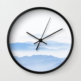 Foggy valley layers Wall Clock