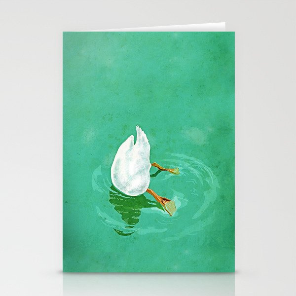 Duck diving Stationery Cards