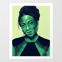 digital painting portrait_African Woman Art Print