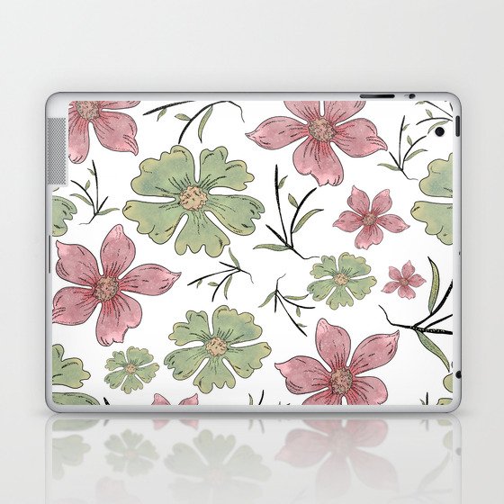 Spring Watercolor Floral Laptop & iPad Skin