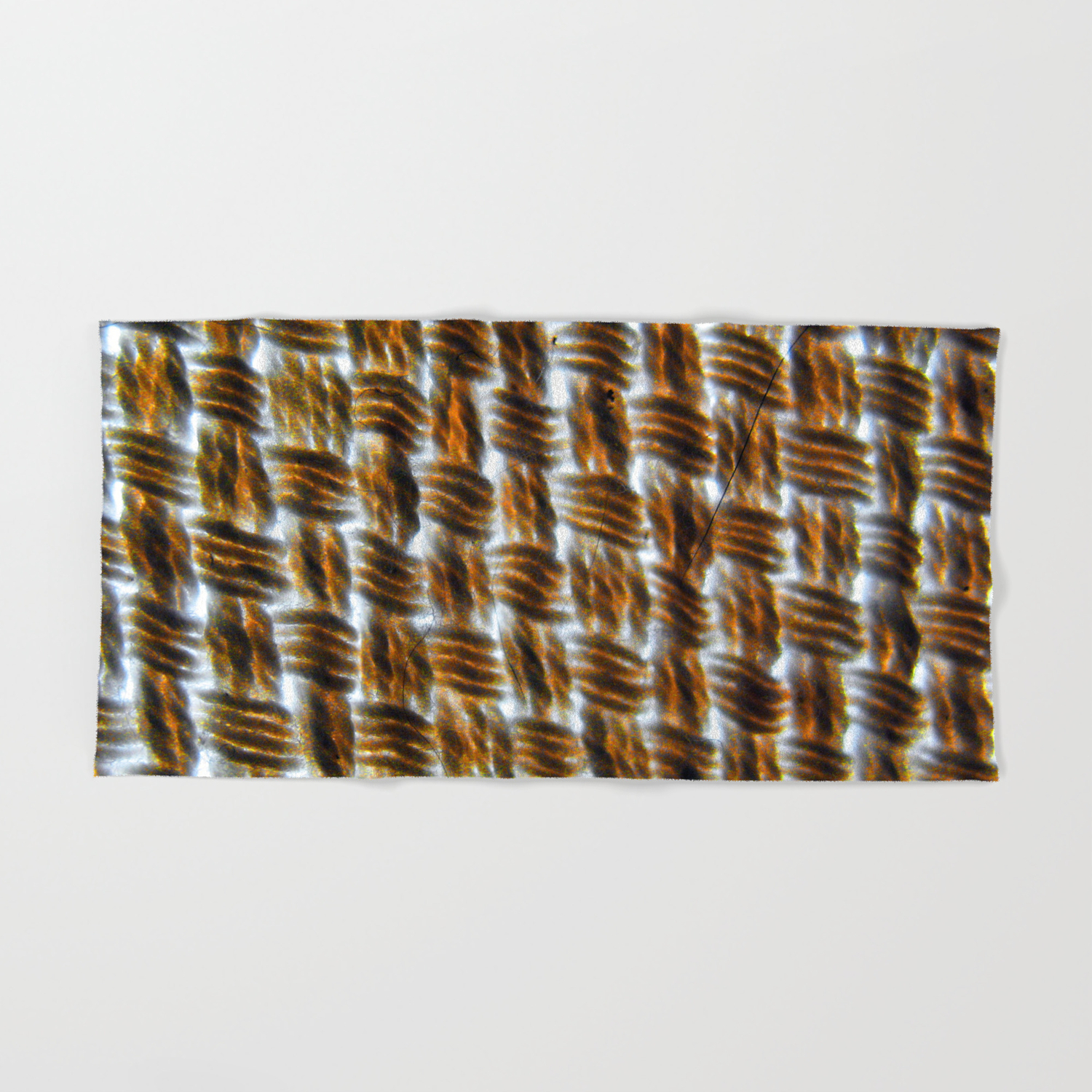 Macrame Square Knots Retro Burnt Orange Hand Bath Towel By Macrame Square Knots Retro Burnt