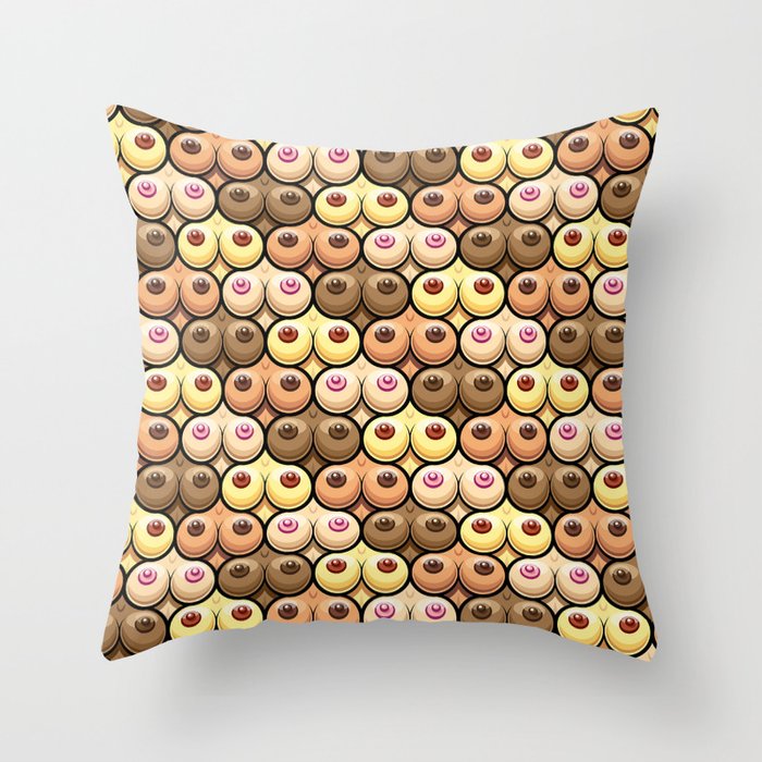 Hot Boobs and Sexy Tits Bachelor Party Gift Seamless Pattern Design Product  Throw Pillow by TittyShop