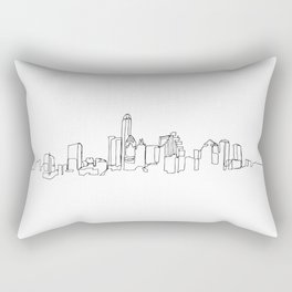 Austin Skyline Drawing Rectangular Pillow