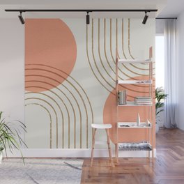 Sun Arch Double - Coral Wall Mural