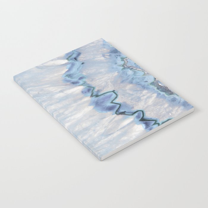 Winter Blue Agate Notebook