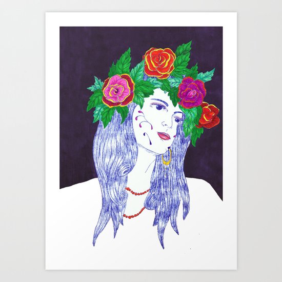 Girl in Dream Art Print