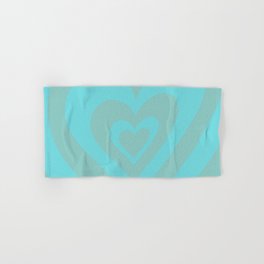 Love Power - bold Ice blue Hand & Bath Towel