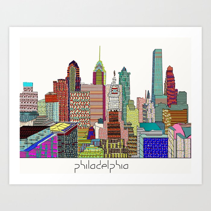 Philadelphia city sklyine Art Print