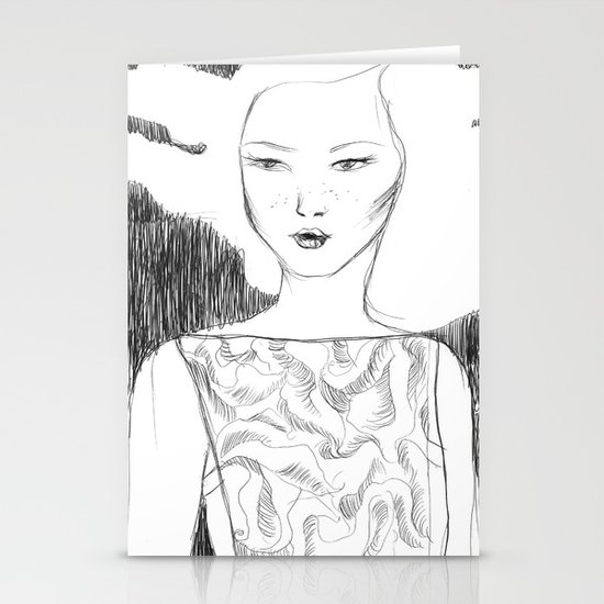 White Pollen Stationery Cards