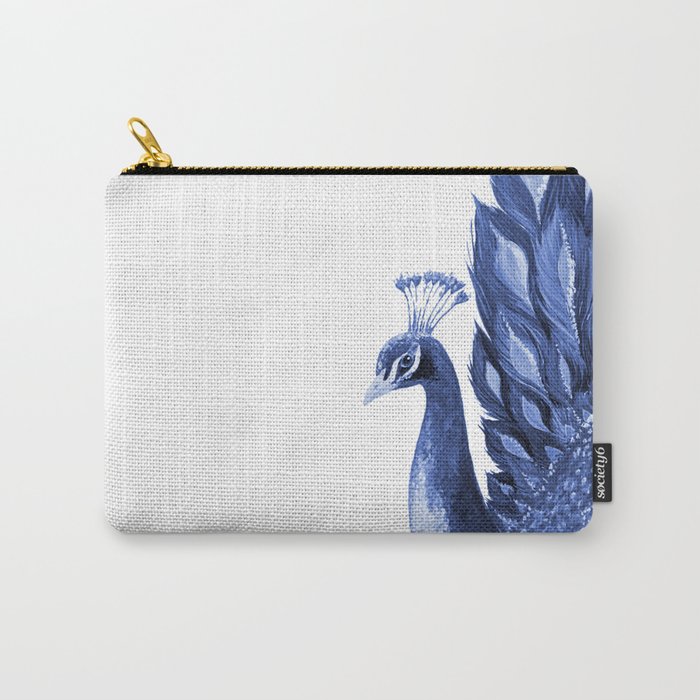 Peacock Navy Carry-All Pouch