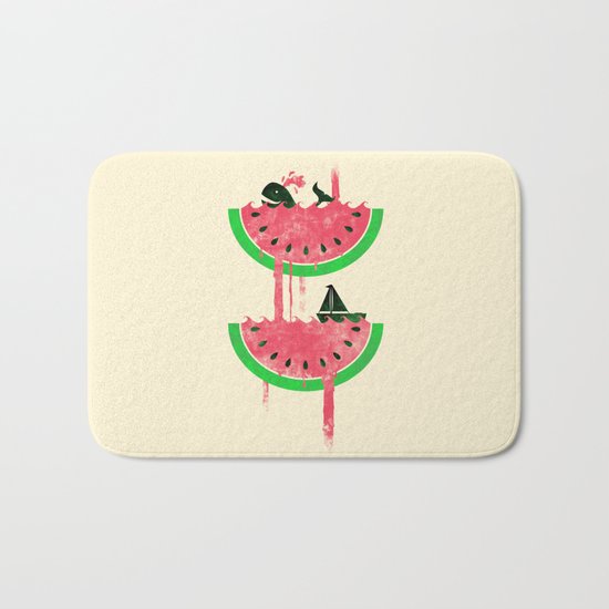 Watermelon falls Final Bath Mat